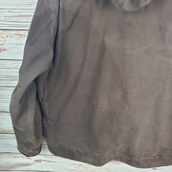 Carhartt Men's 3XL Brown Fleece Sherpa Lined Hooded Duck Canvas Jacket Coat - Picture 11 of 14